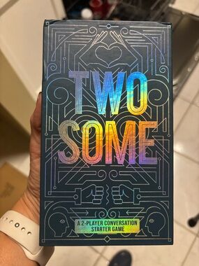 Twosome Conversation Starter Game - Holographic Navy Box